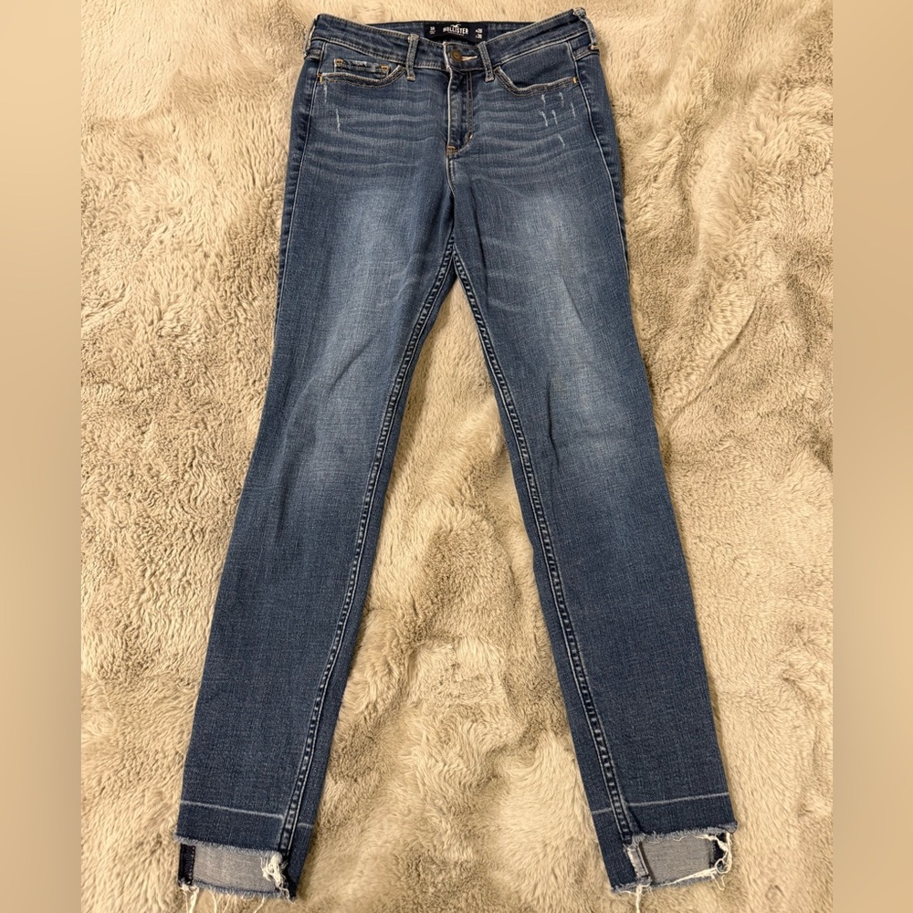 Hollister Blue Skinny Jeans with Stretch Size 3R/26W